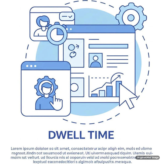 Illustration depicting strategies to increase dwell time on blog pages