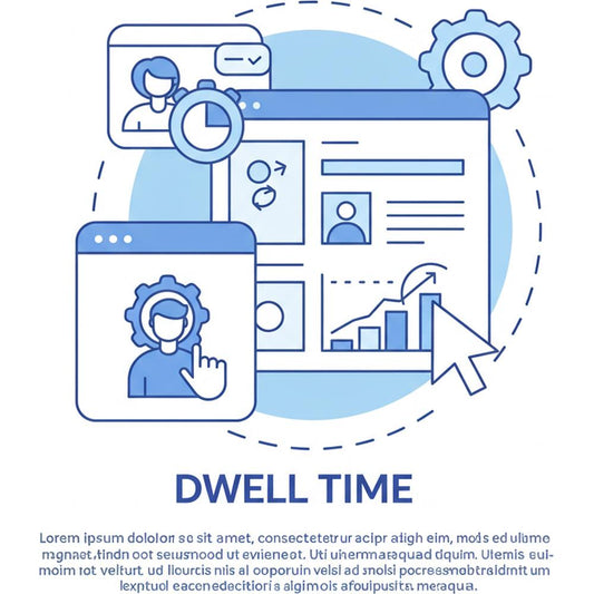 Illustration depicting strategies to increase dwell time on blog pages