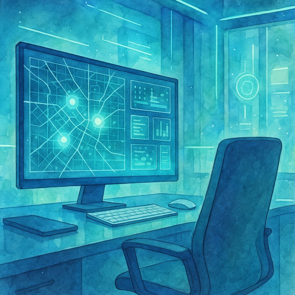 Illustration of a business serving nearby customers without revealing exact address