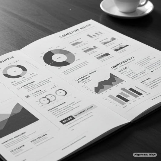 Illustration depicting competitive SEO analysis for blogs