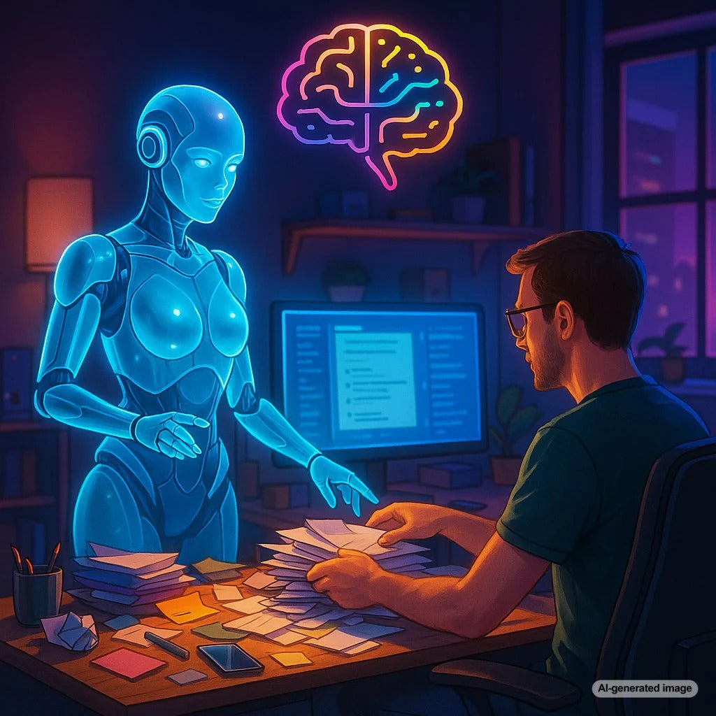 Visual representation of Google's autonomous search system, featuring AI algorithms and search results integration