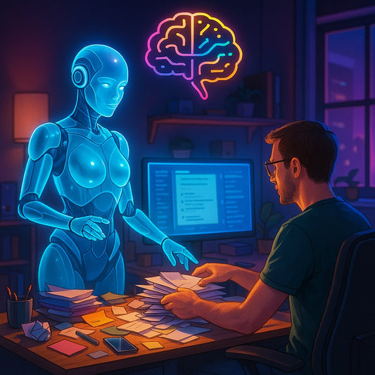 Visual representation of Google's autonomous search system, featuring AI algorithms and search results integration