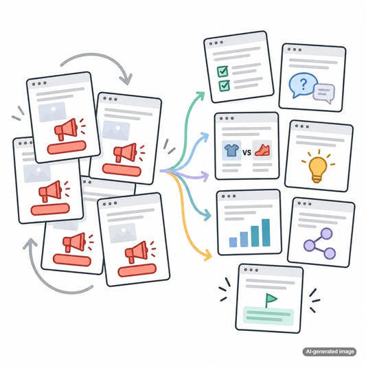 Content marketing strategy for creating helpful blog article conclusions without repetitive sales pitches, improving reader trust and engagement