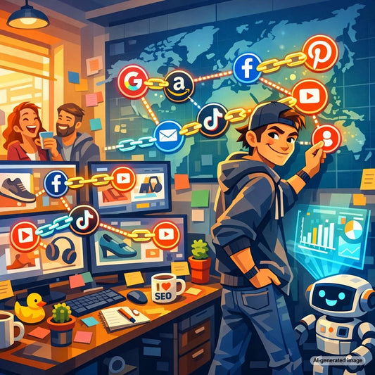 Illustration representing brand mention discovery and converting unlinked online references into high-quality backlink opportunities for SEO growth