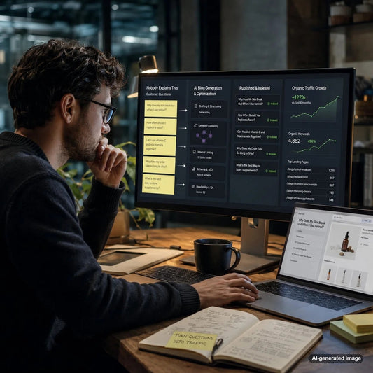 Business owner turning poorly explained customer problems into an organic traffic content strategy