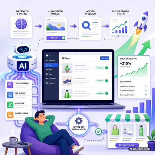 Automated WordPress blogging workflow designed to generate consistent organic traffic and improve search visibility