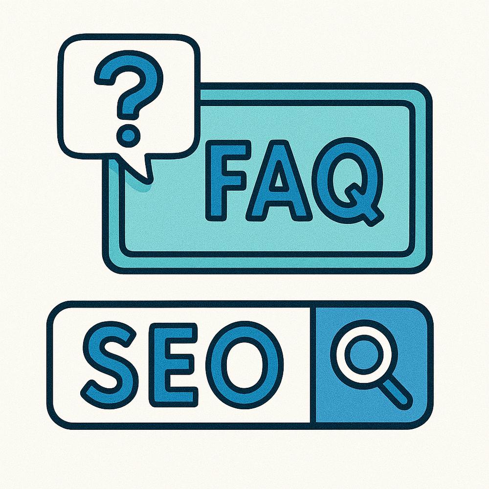 Illustration depicting blogging strategies to answer FAQs and enhance SEO