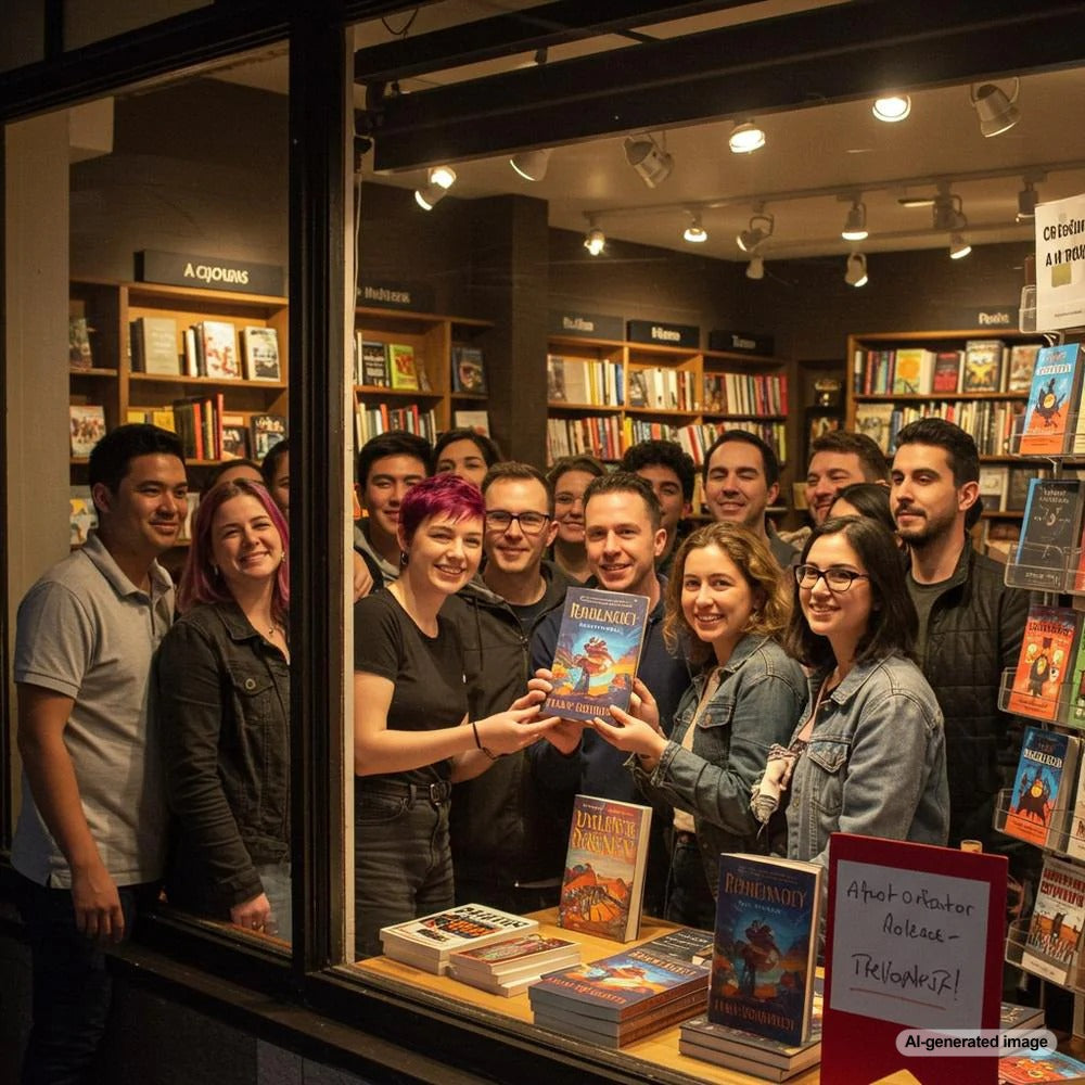An author blogging to promote a new book