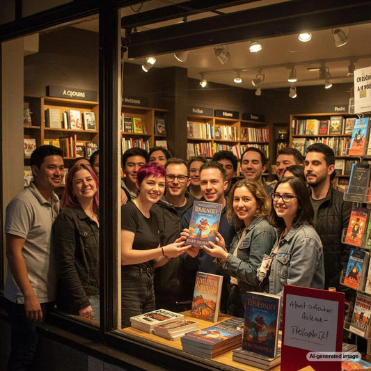 An author blogging to promote a new book