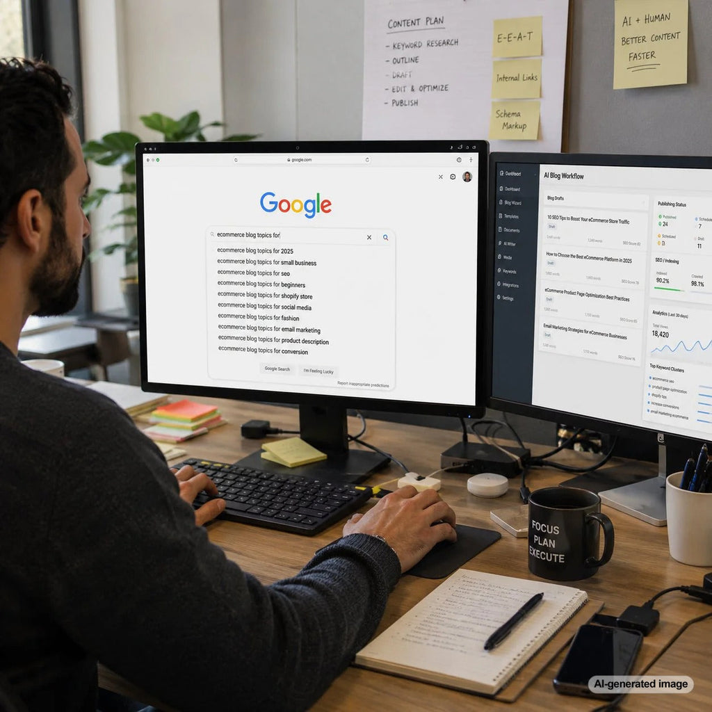 Google search bar autocomplete suggestions for better blog topic research and SEO content planning