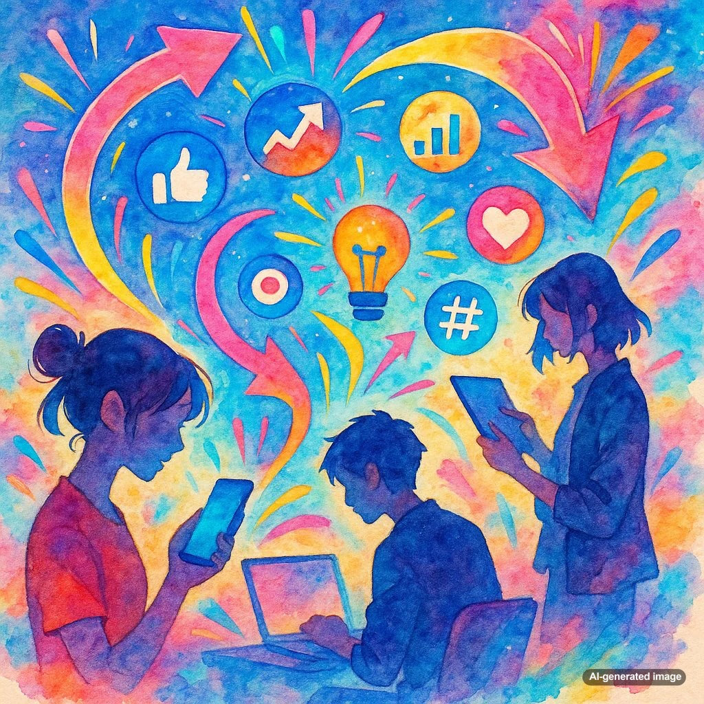 A visual representation of TikTok trends inspiring blog content