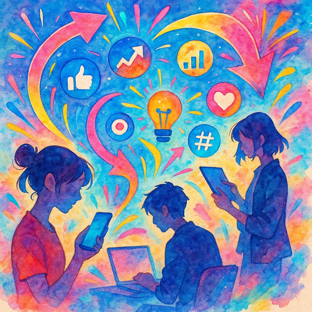 A visual representation of TikTok trends inspiring blog content