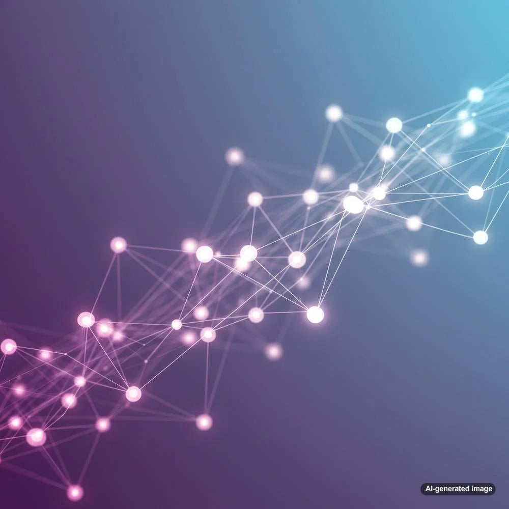 Illustration of interconnected content pieces forming a topic cluster