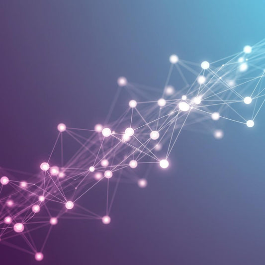 Illustration of interconnected content pieces forming a topic cluster