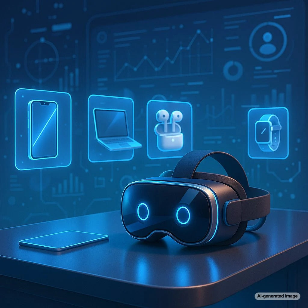 Virtual product placement using WebXR showing a 3D product in a digital environment