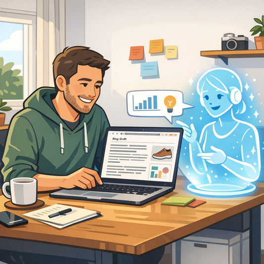 Human-first SEO writing guide showing how to write blog posts that rank without sounding robotic