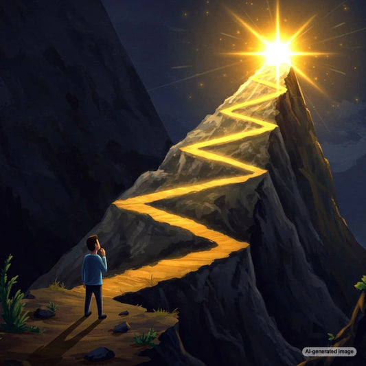 Illustration of a person writing a blog post with customer problem-solving in mind