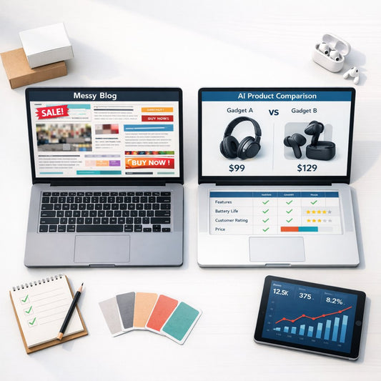 Business owner planning comparison blog posts that attract ready to buy visitors through SEO content strategy
