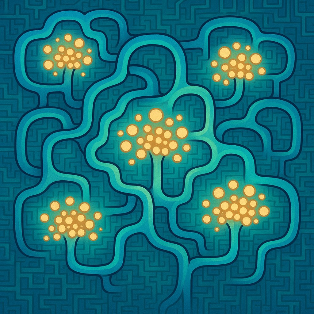 Graphic illustrating internal content cannibalization and rank tracking clusters