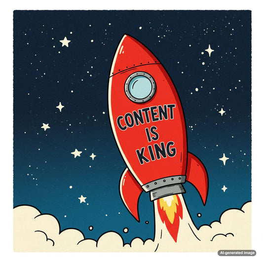 Illustration depicting the integration of content and SEO strategies
