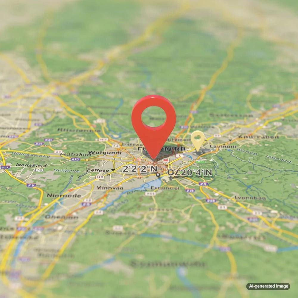 Illustration depicting geotagging images for SEO benefits