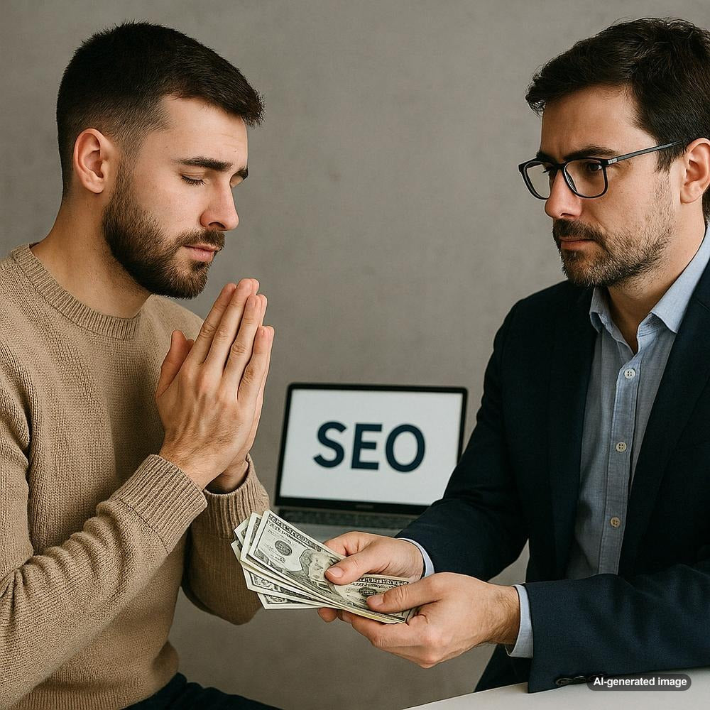 Business owner considering hiring an SEO expert