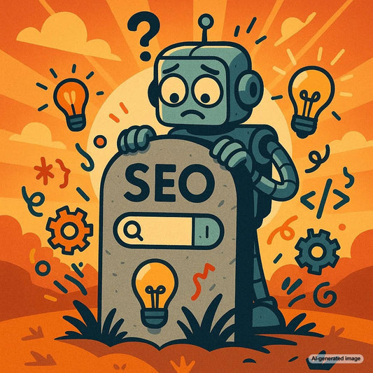 Is SEO dead illustration showing evolving search engine landscape