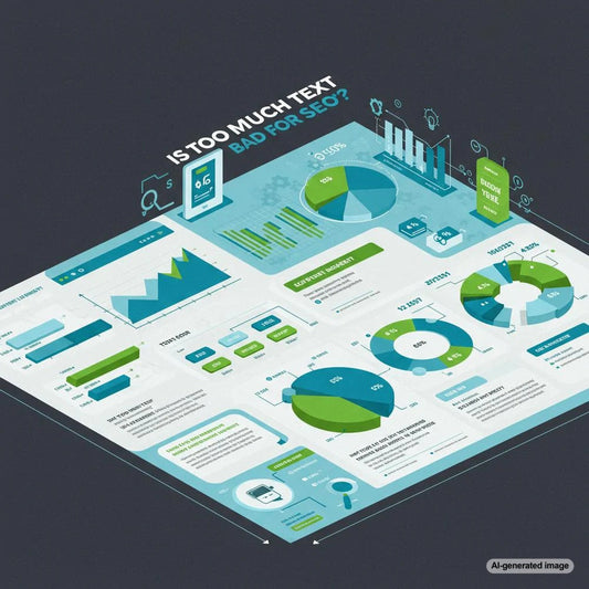 Illustration questioning if excessive text affects SEO negatively