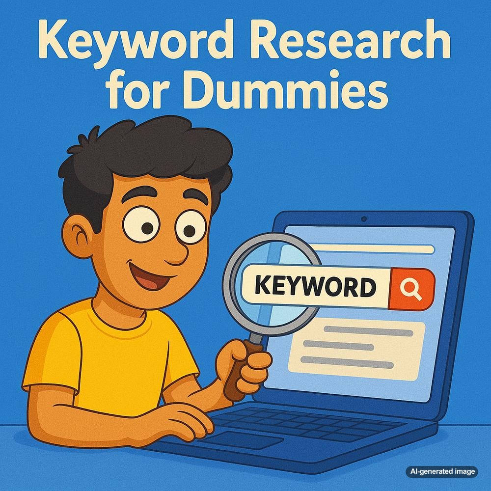 Illustration depicting the concept of keyword research for beginners