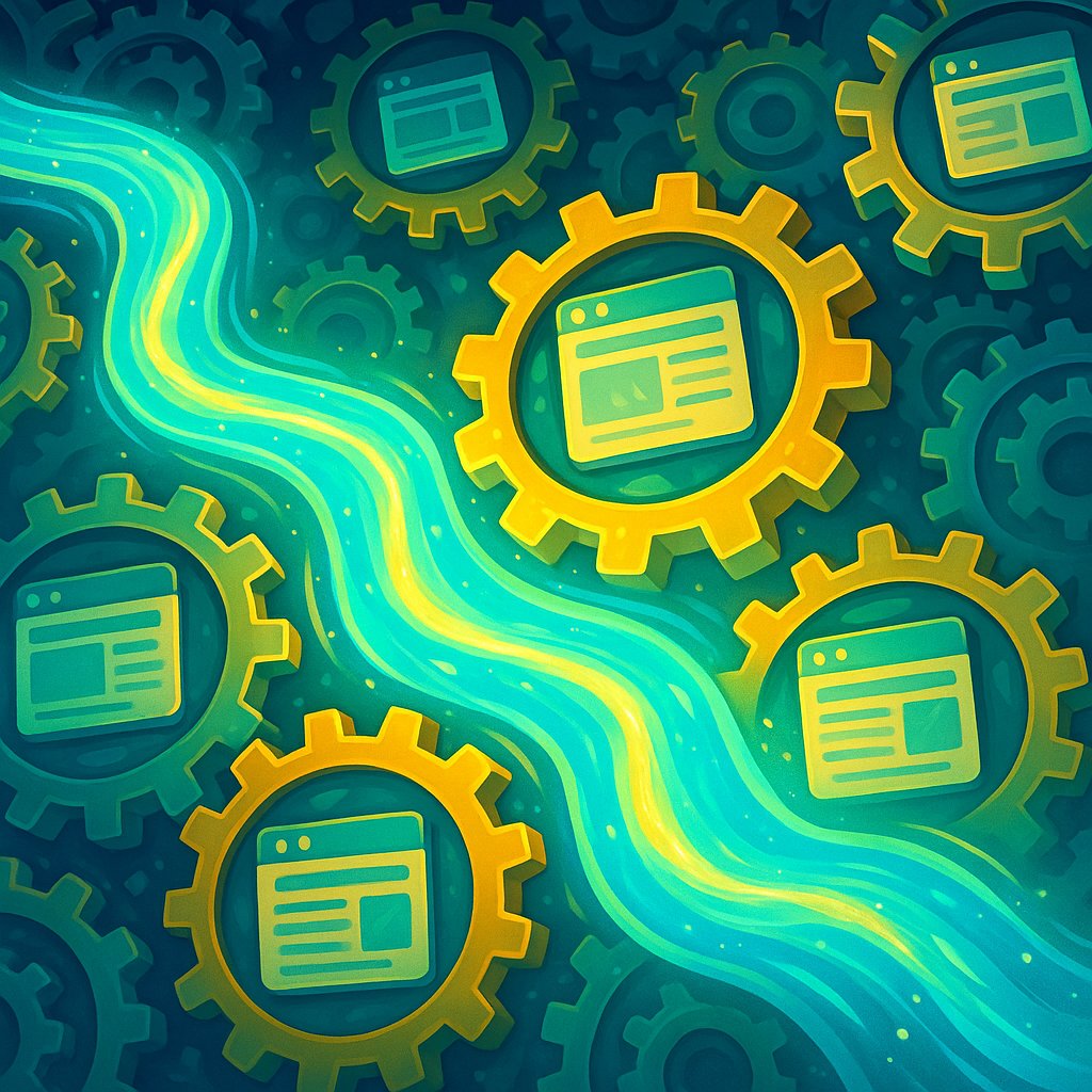 Illustration of Link Juice Flowing Through a Website