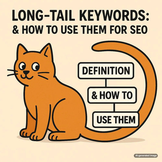 Illustration of long-tail keywords concept for SEO optimization