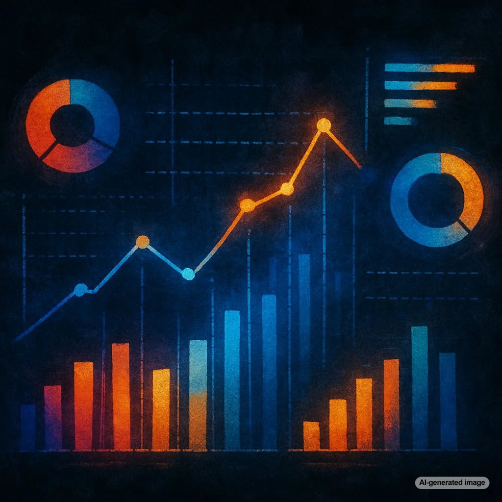 Marketing KPIs dashboard showing essential metrics for business success