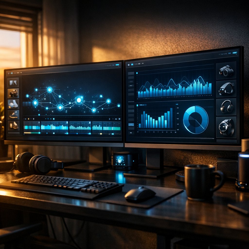 Laptop showing YouTube video chapters and an optimized description for better YouTube and Google search visibility