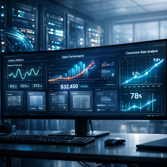 Illustration representing website loading speed and the moment users decide to stay or leave