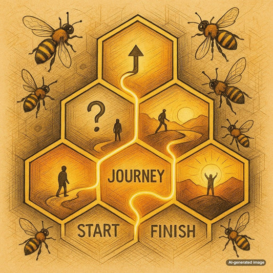 Diagram illustrating the B-Hive content model covering stages from awareness to decision and retention
