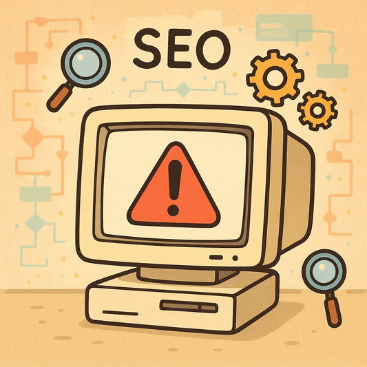 Illustration of the first-ever Google penalty, depicting a website being penalized in search rankings