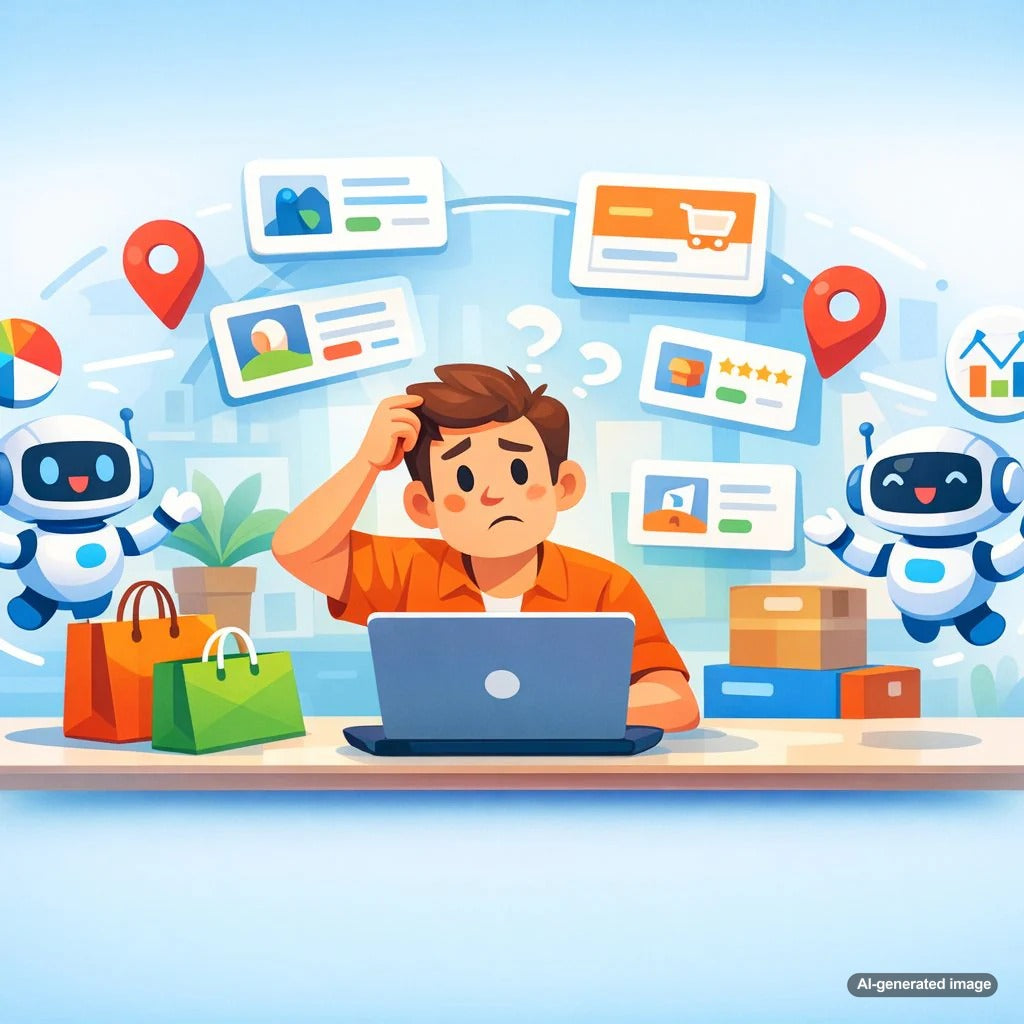 Google My Business SEO strategy for pure-play e-commerce brands without physical storefronts
