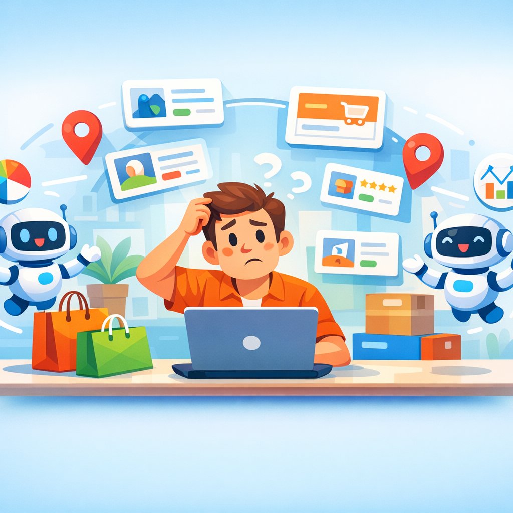 Google My Business SEO strategy for pure-play e-commerce brands without physical storefronts