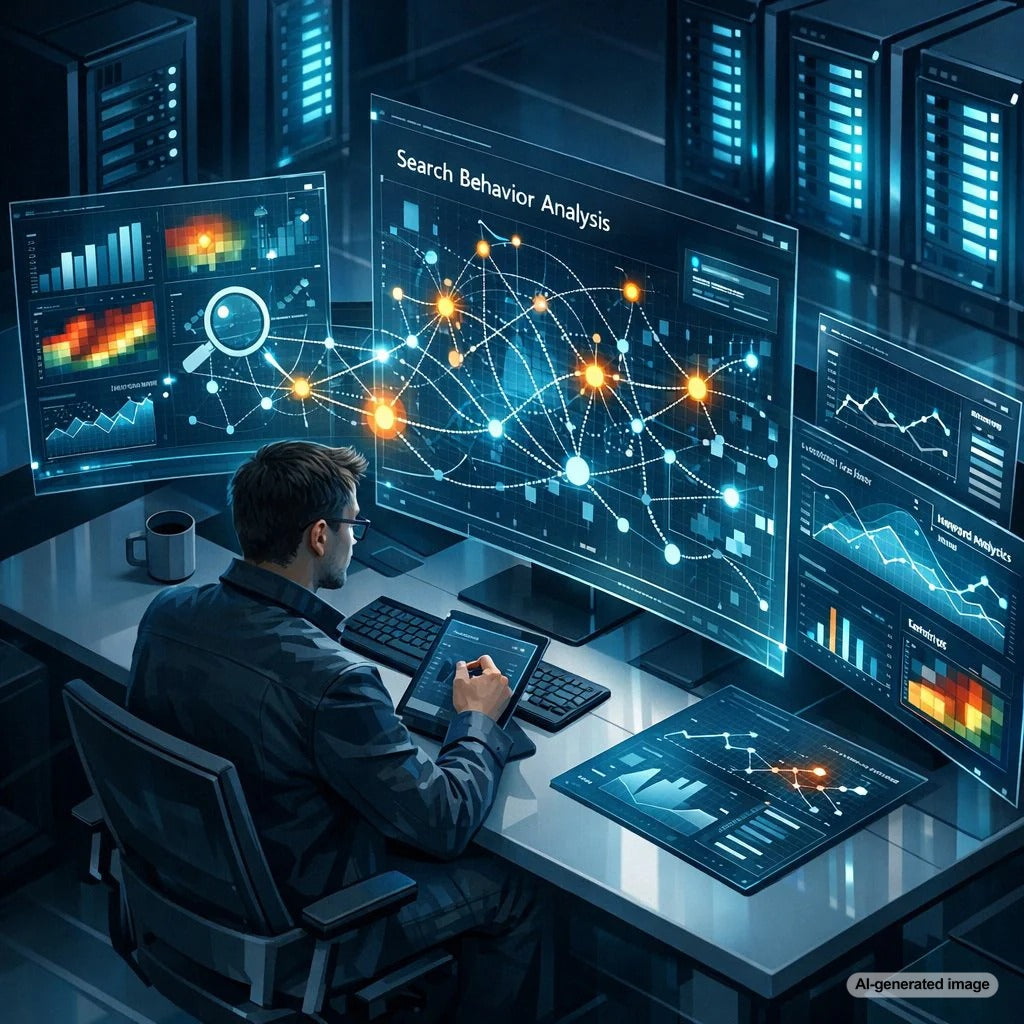 Illustration of how cognitive biases influence search behavior and SEO strategy