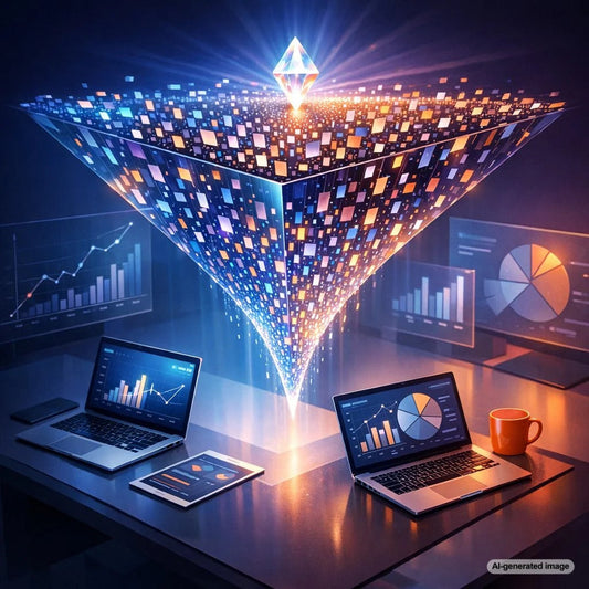 Visual diagram illustrating the inverse keyword pyramid strategy from long-tail keywords to head terms