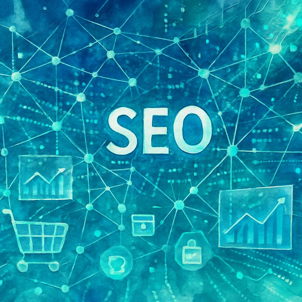 Illustration of E-commerce SEO strategies focusing on long-tail keywords