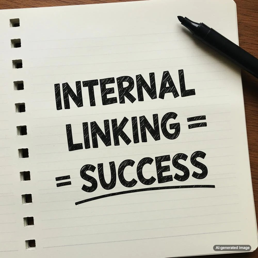 Illustration depicting internal linking within a website for SEO enhancement