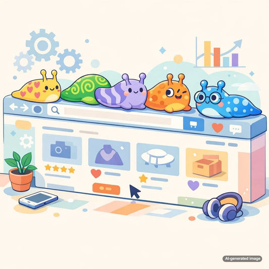 Illustration representing the psychology behind URL slugs and user behavior in e-commerce search results