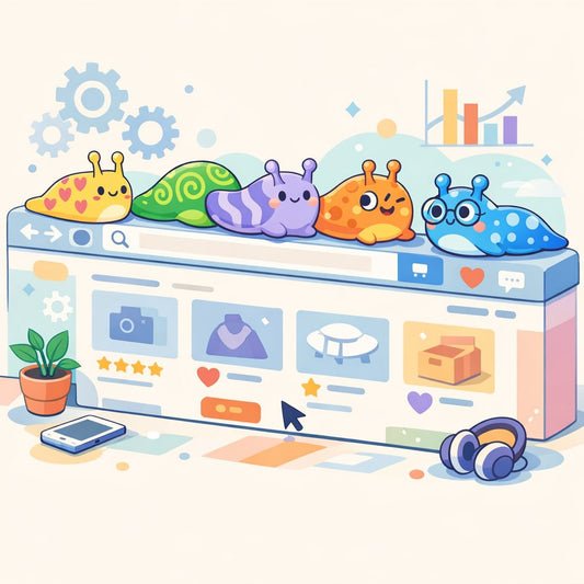 Illustration representing the psychology behind URL slugs and user behavior in e-commerce search results