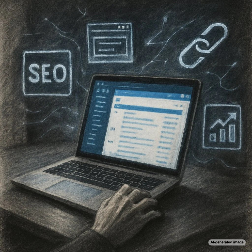 Optimized email signature showcasing SEO and link building strategies