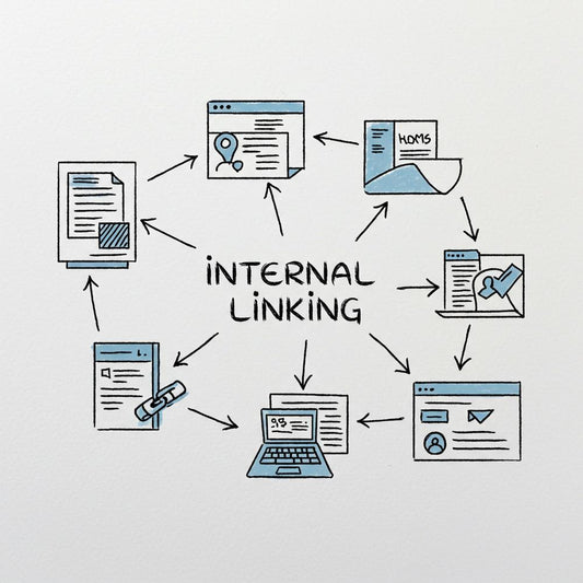 Illustration depicting internal linking within a website structure
