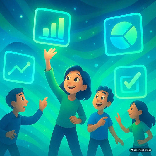 Illustration depicting the impact of polls and surveys on blog engagement