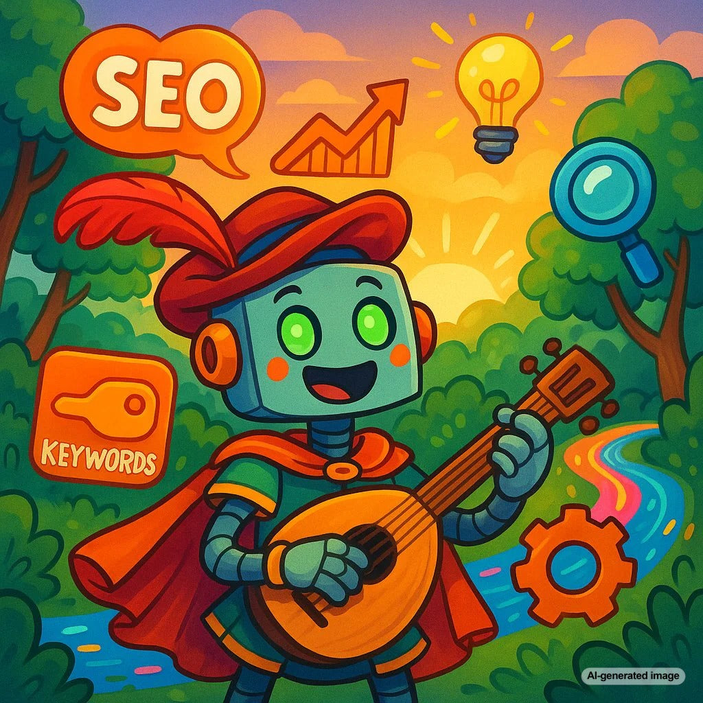 A creative image illustrating the role of storytelling in SEO blogging