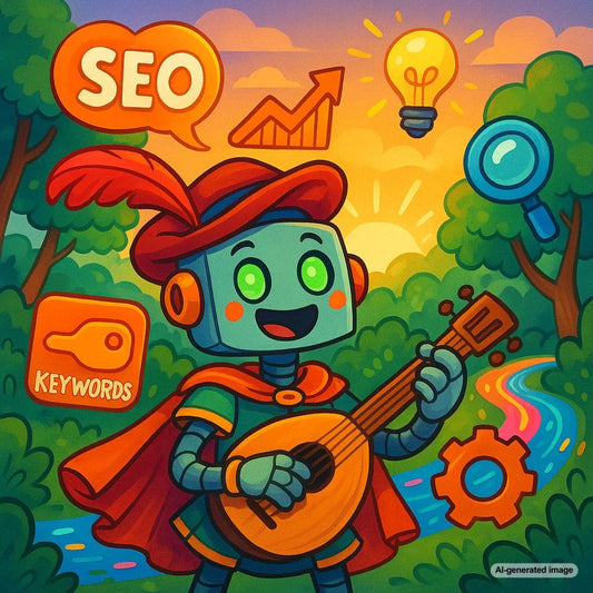 A creative image illustrating the role of storytelling in SEO blogging