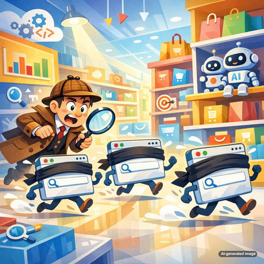 Illustration showing internal site search highlighting an SEO blind spot in website structure